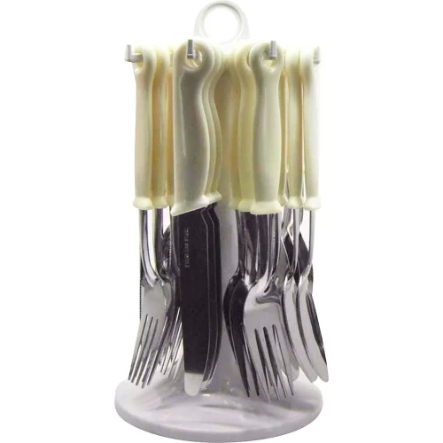 24pc S/S Cutlery Set with Round Stand