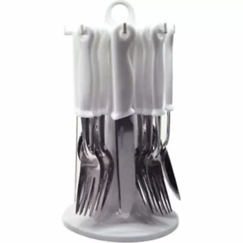 24pc S/S Cutlery Set with Round Stand