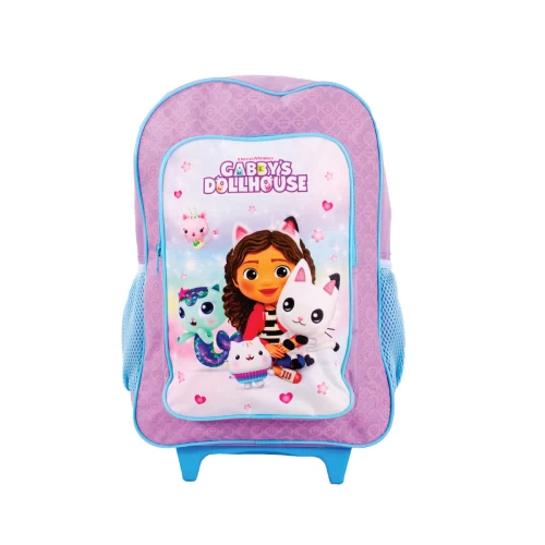 GABBY'S DOLLHOUSE PURPLE KIDS TROLLEY/BACKPACK