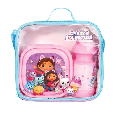 Gabby's Dollhouse 3 Piece Insulated Lunch Bag Set