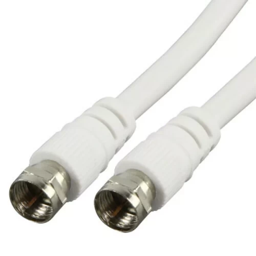 Virgin Media Sky TV coaxial extension cable with satellite coax F plug socket and F lead.