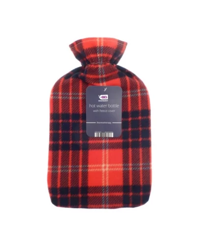 2L Hot Water Bottle with Fleece Cover