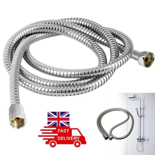 Shower head hose pipe with single lock, flexible stainless steel, chrome for the bathroom - 1.2m.