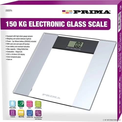 Electronic Glass Bathroom Scale - 150kg