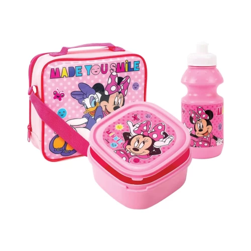 Minnie Mouse Girls Pink Lunch Set Insulated School Lunch Bag