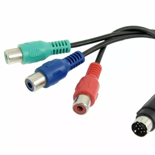 S-Video 7 Pin To 3 RCA Female RGB Component Cable