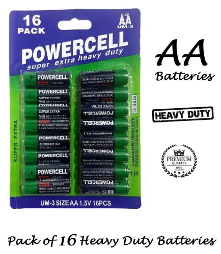 16pc Powercell Battery AA Size 1.5V