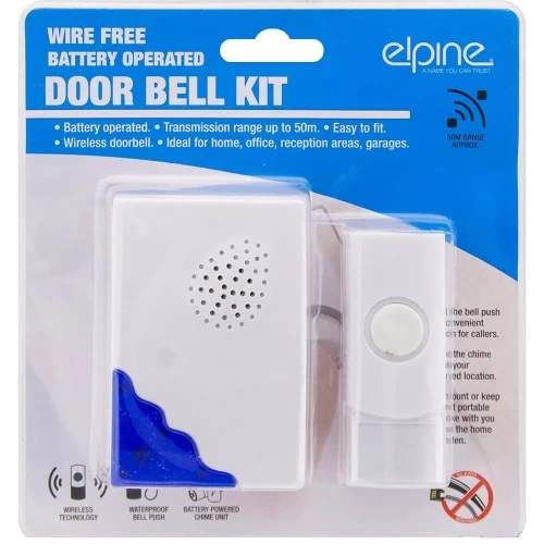 Wireless Door Bell Chime Kit - Battery Operate