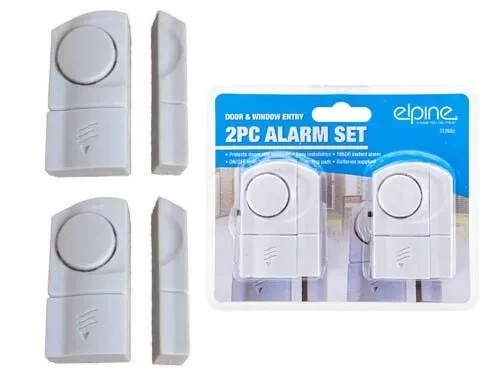 2 Wireless Door & Window Entry Alarm