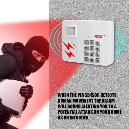 PIR Motion Sensor Alarm with Security Code