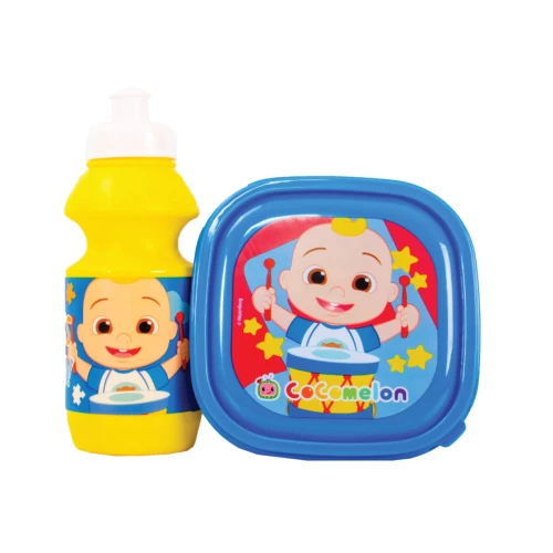 4160-2378 COCOMELON BLUE/YELLOW KIDS 3PCS LUNCH SET BAG