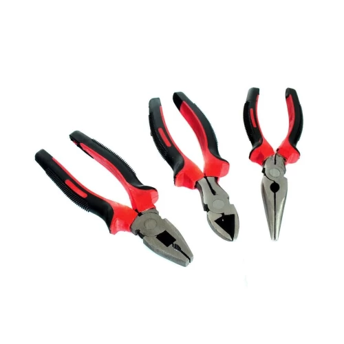 6-inch heavy-duty (150mm) combination long nose side cutter pliers set for DIY - 3 pcs