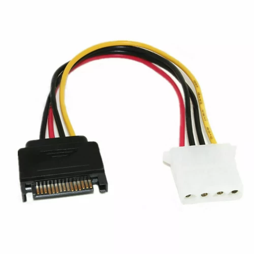 4 Pin Molex to 15 Pin SATA to IDE Power Cable HDD DVD SATA Drives M to F Cord UK