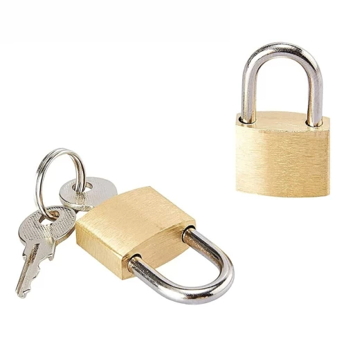 2pc Brass Padlock Set - 25mm