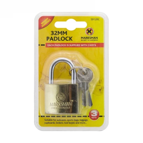 32mm Brass Coated Padlock - Single