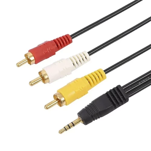 3.5mm Jack to 3 RCA Phono Lead Video Audio AV Cable