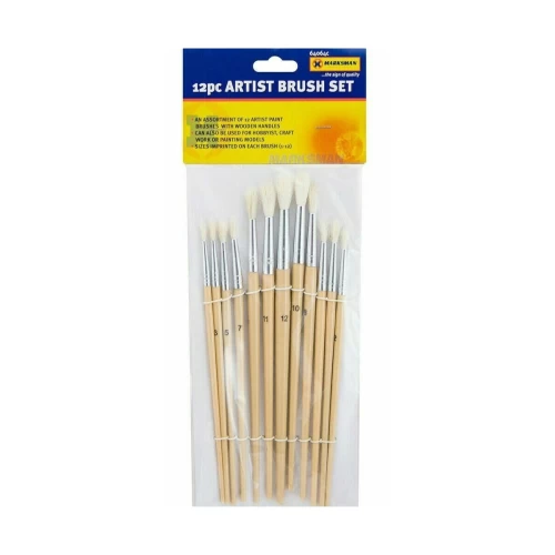 12 PCs Artists Paintbrush Set