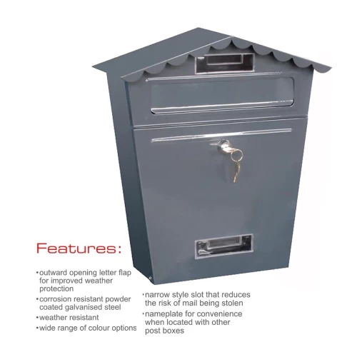 Post Box Grey - 35 x 10 x 35cm