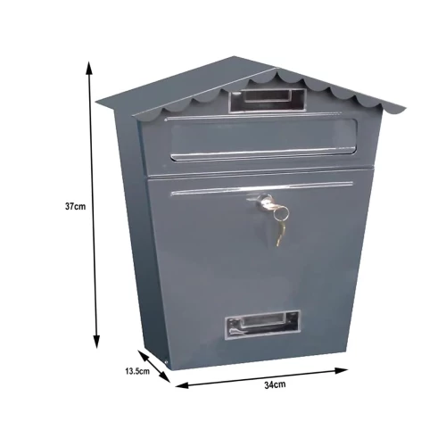 Post Box Grey - 35 x 10 x 35cm