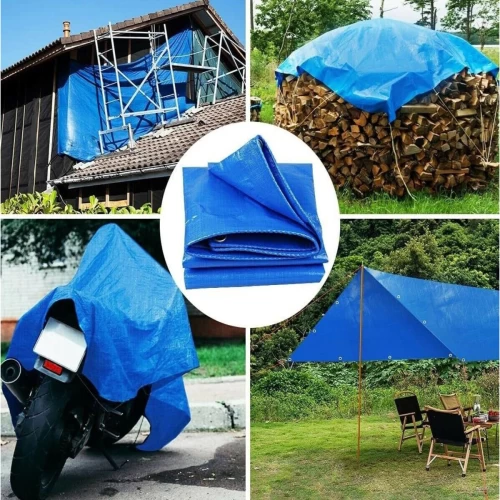 18' x 12' Blue Tarpaulins - 5.4m x 3.6m