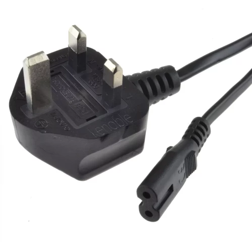 UK Plug Mains Lead TV Power Cable 2 Pin C7