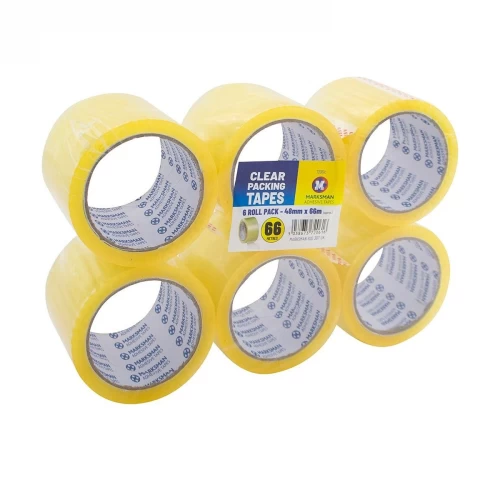 6 Roll Clear Packing Tape 48mm x 66m