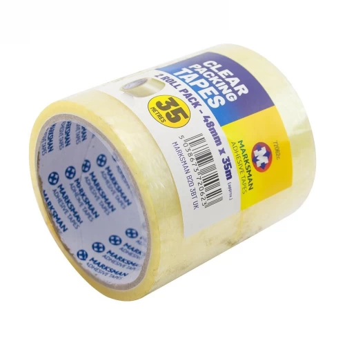 2 Roll Clear Packing Tape 48mm x 30m