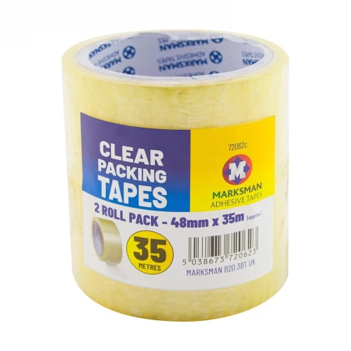 2 Roll Clear Packing Tape 48mm x 30m