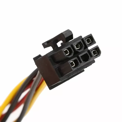 4 Pin Dual Molex IDE to 6 Pin PCI-E Express GPU Power Cable Video Graphics Card