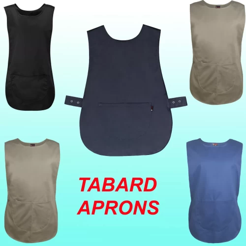 Tabard Tabbard Apron Pockets Work Wear Overall Catering Laundry Cleaning Unisex