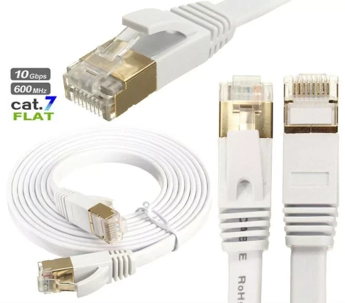 15M RJ45 Cat7 Network LAN Cable Ethernet Patch Flat High Speed Modem Internet