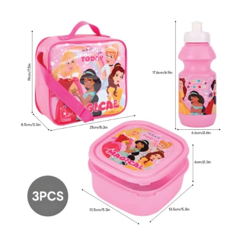 Disney Princess 3 piece School Lunch Bag