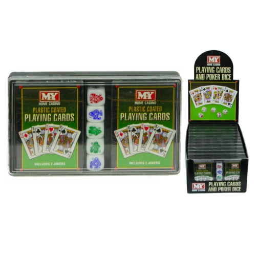 Playing Cards with 5 Poker Dice Set