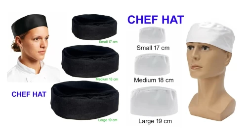 Chef Cap Chefs Catering Skull Hat Professional Kitchen Round Hat round