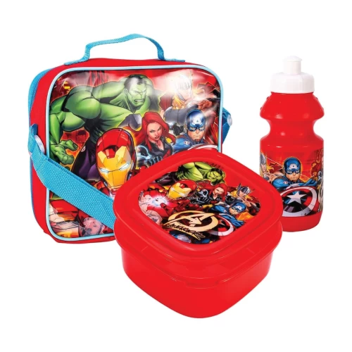 Marvel Avengers Kids Insulated 3 Piece Lunch Bag