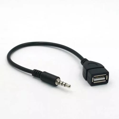 3.5mm Male AUX Audio Plug to USB 2.0 A Female Jack