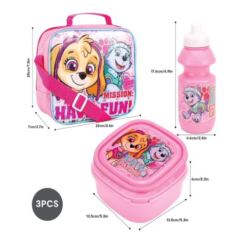 PAW Patrol Skye Have Fun Insulated 3 Piece Lunch Bag