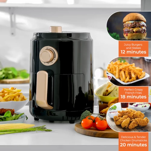 1.8L ROSE GOLD VORTEX MANUAL AIR FRYER