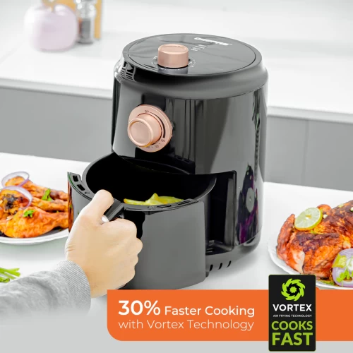 1.8L ROSE GOLD VORTEX MANUAL AIR FRYER