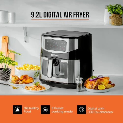 9.2L LARGE DIGITAL INSTANT VORTEX AIR FRYER + RECIPE E-BOOK