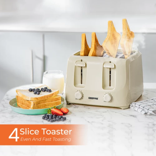 PLASTIC ELECTRIC FOUR SLICE BREAD TOASTER