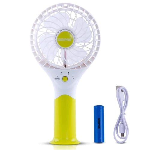 THREE-SPEED RECHARGEABLE HANDHELD FAN GREEN