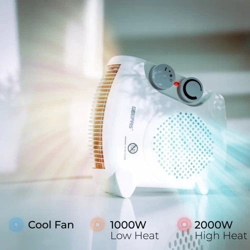 2000W PORTABLE UPRIGHT POWERFUL ELECTRIC FAN HEATER