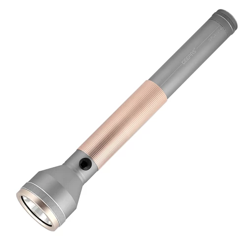 HEAVY-DUTY ROSE GOLD LED FLASHLIGHT WITH POWER BANK