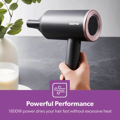 TWO-HEAT SETTING HAIR DRYER FOR FRIZZ FREE STYLING AND DRYING