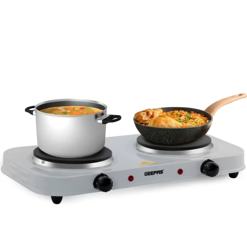 2000W Universal Electric Countertop Double Hot Plate