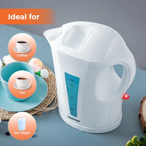 1.7L RAPID-BOIL CORDLESS WHITE ELECTRIC KETTLE