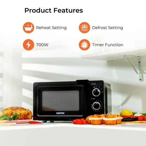 20L BLACK SOLO FREESTANDING MANUAL MICROWAVE