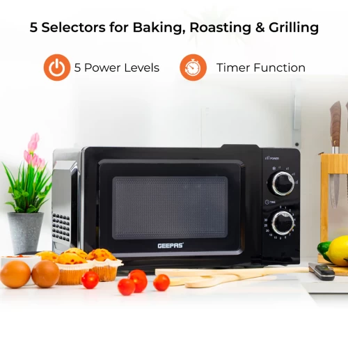 20L BLACK SOLO FREESTANDING MANUAL MICROWAVE