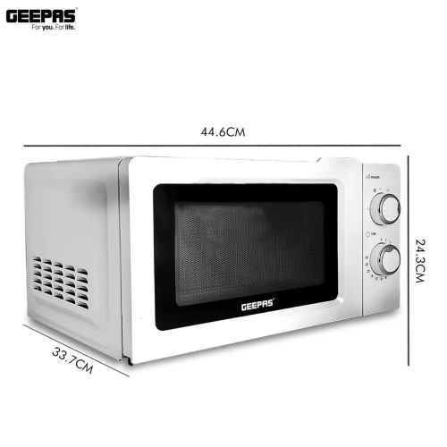 20L MANUAL FREESTANDING MICROWAVE WITH TIMER (WHITE & BLACK)